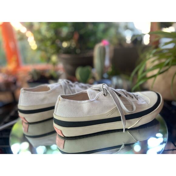 ACNE STUDIOS Blå Kanst Canvas Sneakers - Picture 1 of 9